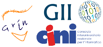 Logo CINI - Consorzio Interuniversitario Nazionale per l'Informatica; GII - Gruppo di Ingegneria Informatica; GRIN - Gruppo di Informatica